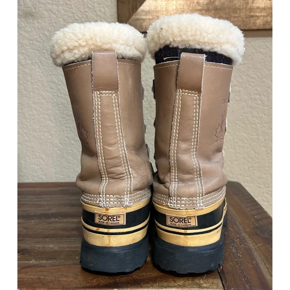 Vintage Sorel Kaufman Caribou Pac Boots Made Canada Approx Men 9 Wool Lined READ
